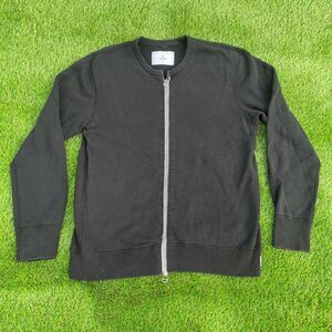 Reigning Champ Black Zip Up Sweater